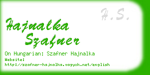 hajnalka szafner business card